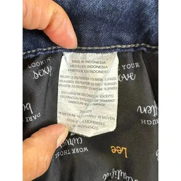 Lee Perfect Fit Straight leg‎ Women's size 16 Dark Blue Denim jeans - Picture 3 of 13